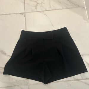 Alice + Olivia Elegant Black High Waist Shorts